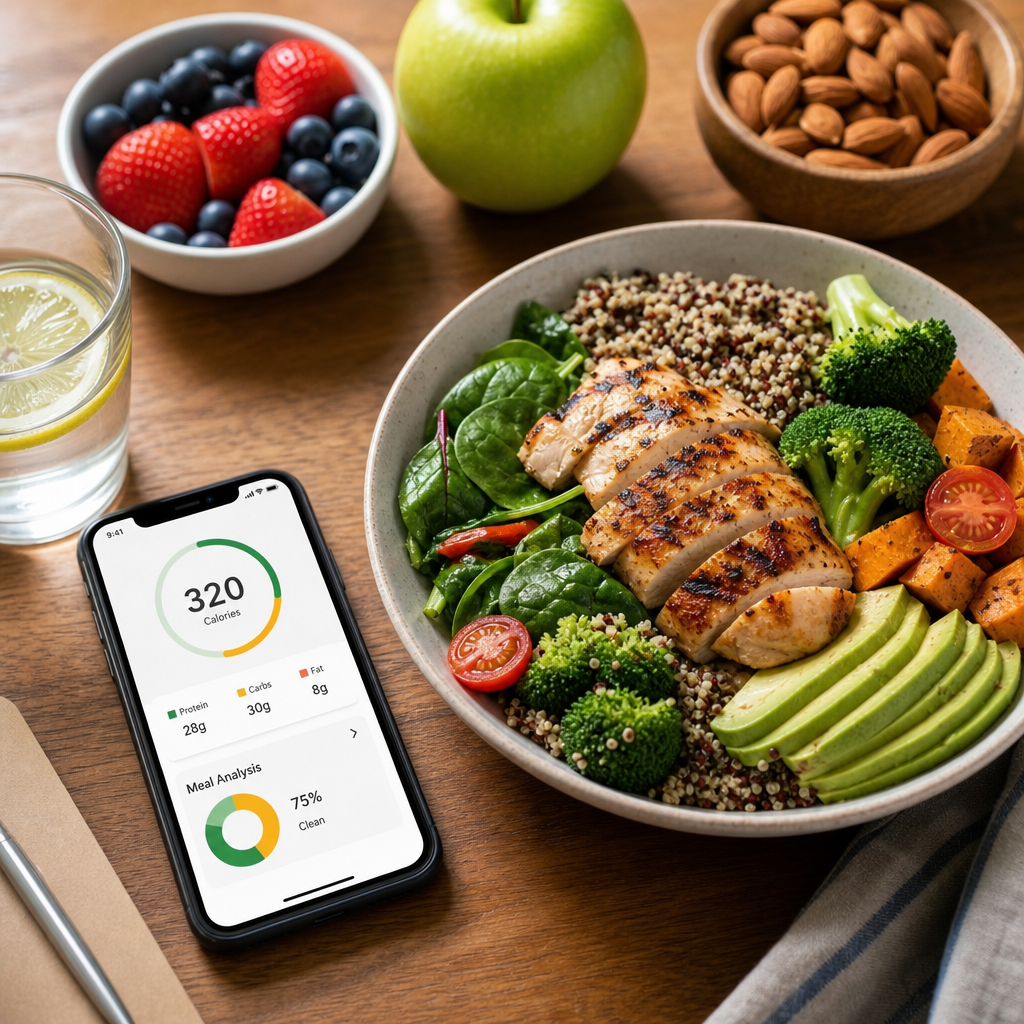 App AI calorie tracker madwar ikel b'saħħtu