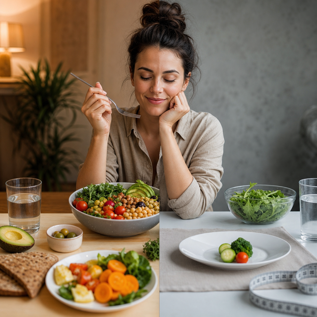 غذا خوردن با آگاهی در مقابل رژیم سخت: یافتن تعادل در انتخاب‌های غذایی شما